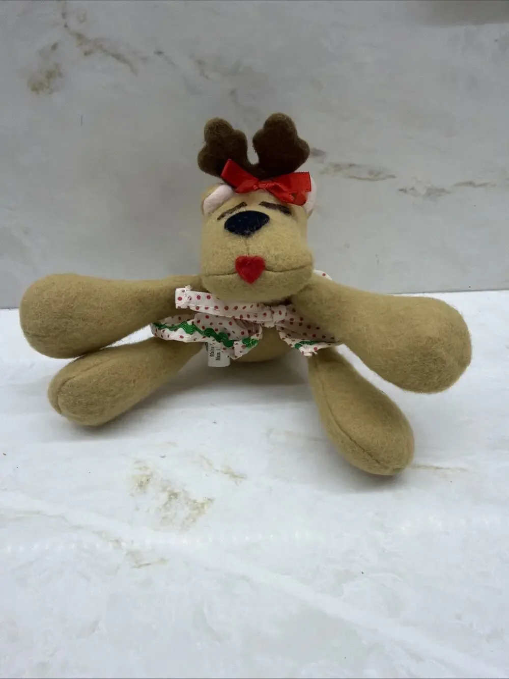 VINTAGE HALLMARK RHONDA THE REINDEER BEAN BAG STUFFED ANIMAL PLUSH CIRCA 1984